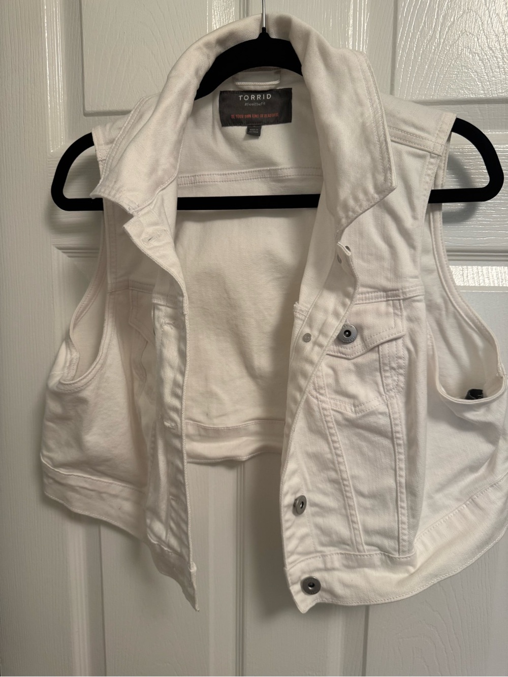 Torrid Denim Women's White Denim Vest